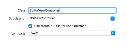 Create EditorViewController